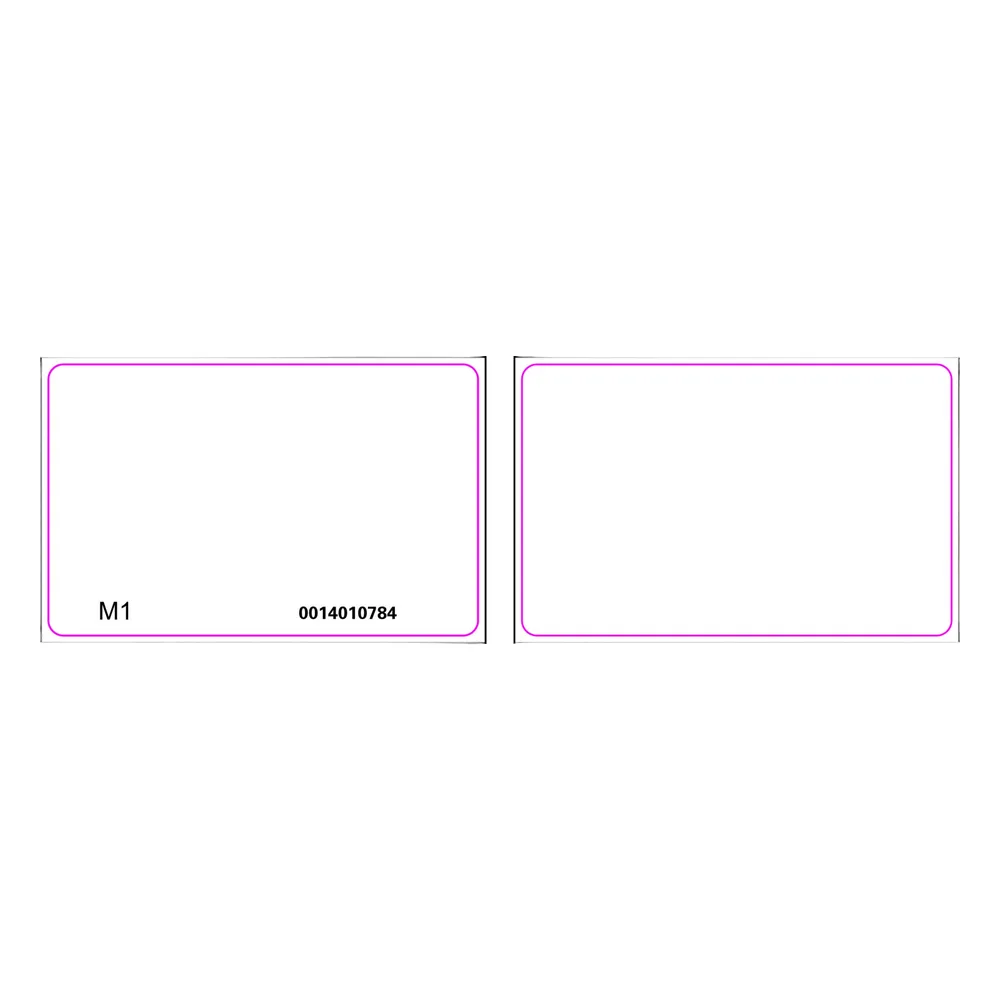 Tarjeta MiFare 13.56 MHz / Imprimible Ambos Lados / PVC Blanco / Control de Acceso Hikvision