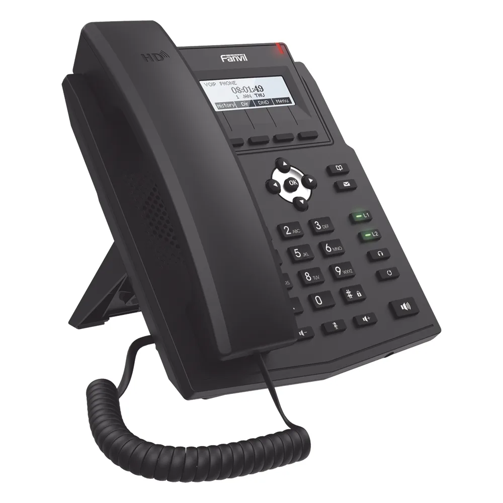 Teléfono IP / 2 Líneas SIP / Pantalla LCD 128x48 / Audio HD G.722 y Opus / Conferencia 3 Vías / PoE 802.3af / OpenVPN / Soporte EHS – vista 8