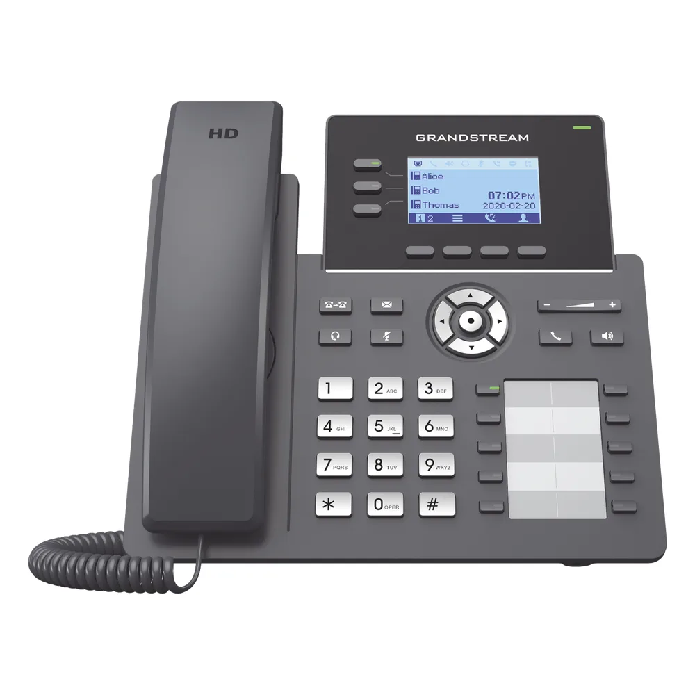 Teléfono IP Grado Operador, 3 líneas SIP con 6 cuentas, 10 botones BLF, puertos Gigabit, codec Opus, IPV4/IPV6 con gestión en la nube GDMS