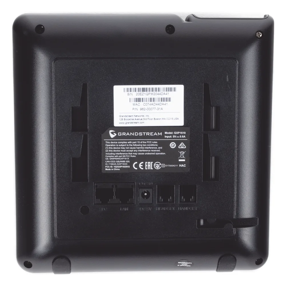 Teléfono IP SMB de 1 Línea, 1 Cuenta SIP con 3 teclas de función programables y conferencia de 3 vías. 5Vcc – vista 4