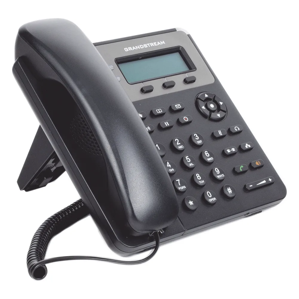 Teléfono IP SMB de 2 Líneas, 1 cuenta SIP con 3 teclas de función programables y conferencia de 3 vías. PoE – vista 3