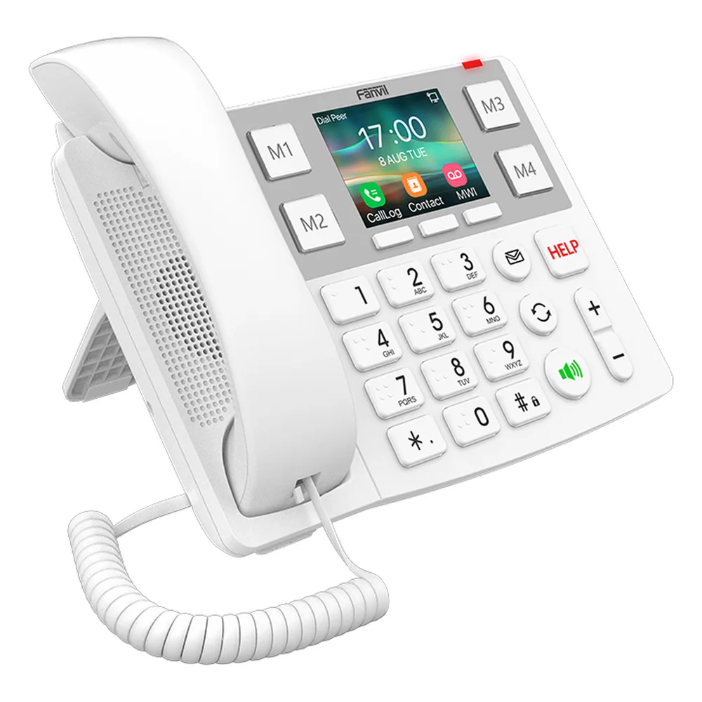 Teléfono IP Wi-Fi Botones Braille Grandes diseñado para hospitales, Asilos, Bluetooth Integrado – vista 3