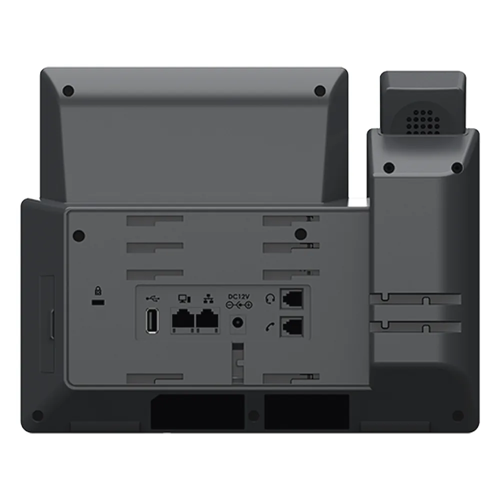 Teléfono IP Wi-Fi, Grado Operador, 14 líneas SIP con 6 cuentas, pantalla LCD  5", puertos Gigabit, Bluetooth, PoE, codec Opus, IPV4/IPV6 con gestión en la nube GDMS – vista 3