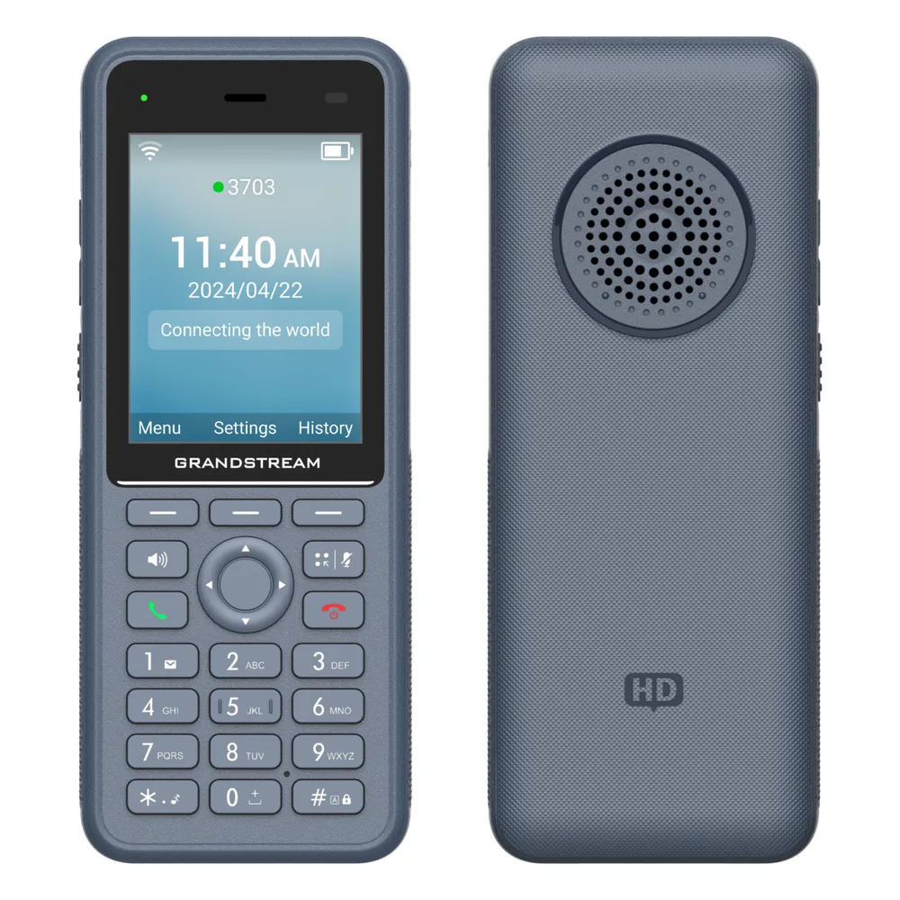 Teléfono IP Wi-Fi Inalámbrico WP836 / Wi-Fi 6 Doble Banda / IP69K Resistente a Exteriores / Batería 3000 mAh / 4 Conferencias / Bluetooth Integrado / USB Tipo C / Compatibilidad con Códec Opus HD – vista 2