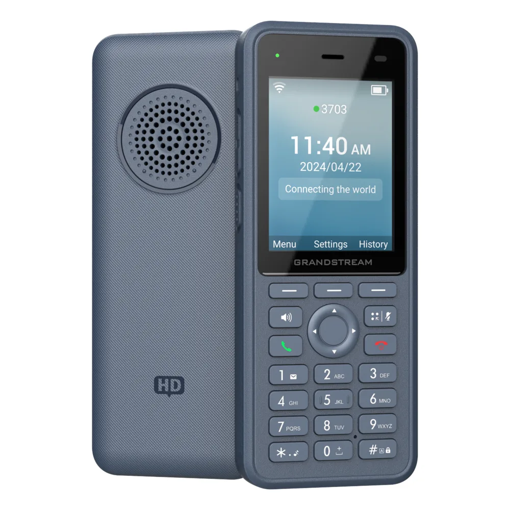 Teléfono IP Wi-Fi Inalámbrico WP836 / Wi-Fi 6 Doble Banda / IP69K Resistente a Exteriores / Batería 3000 mAh / 4 Conferencias / Bluetooth Integrado / USB Tipo C / Compatibilidad con Códec Opus HD