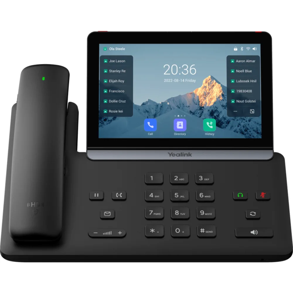 Teléfono IP Yealink SIP-T88W Pro con Pantalla Táctil de 7 Pulgadas y Auricular Inalámbrico Bluetooth con Wi-Fi 6 Integrado – vista 2