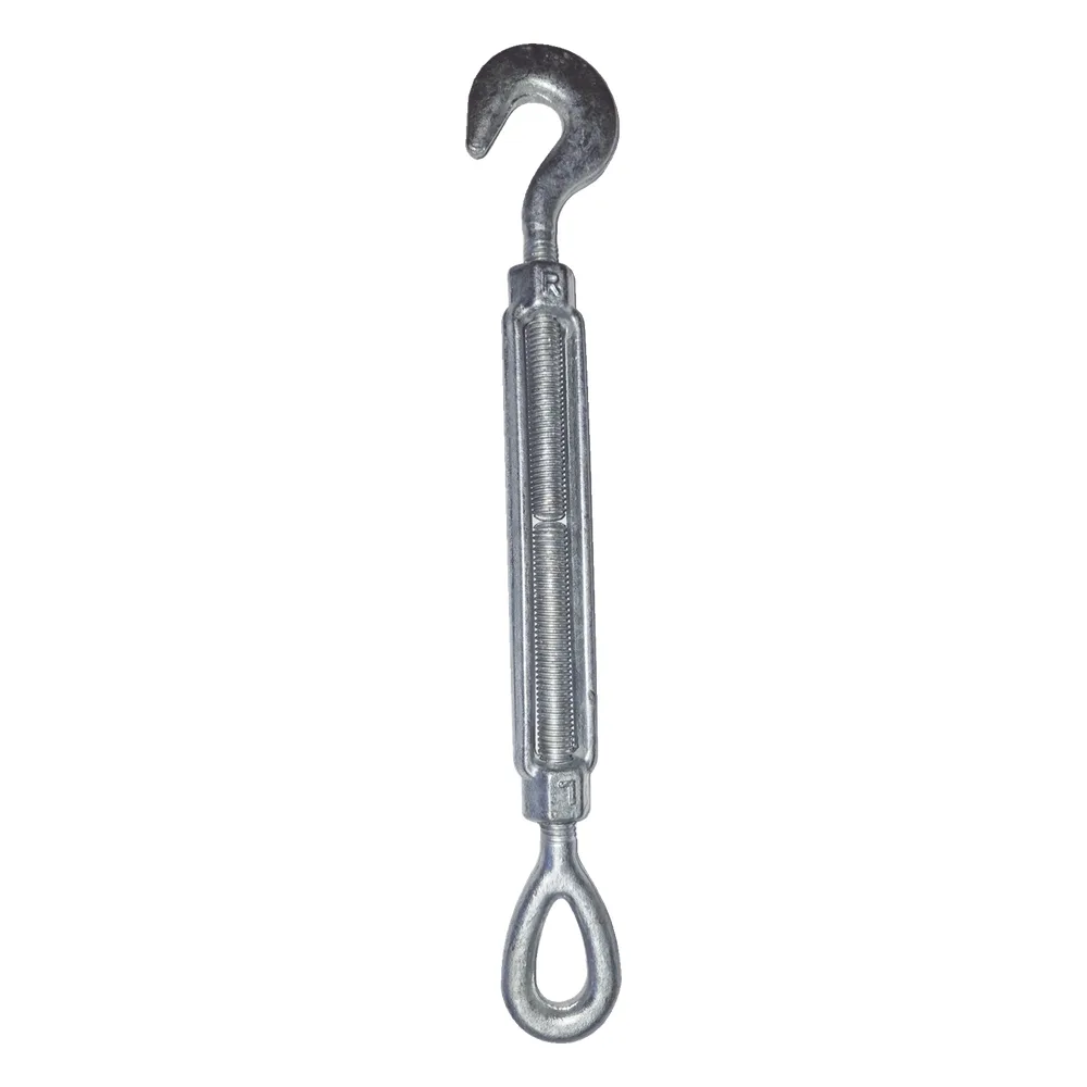 Tensor de 1/2" x 12" Acero Forjado OJO-GANCHO Galv. Inmersión en Caliente (Carga Max. 1500 lbs).