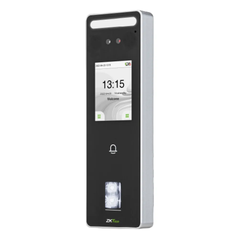 Terminal Biométrica Facial / 500 Rostros 3,000 Huellas / Pantalla 2.4" / IP65 / ADMS / ZKBio Zlink