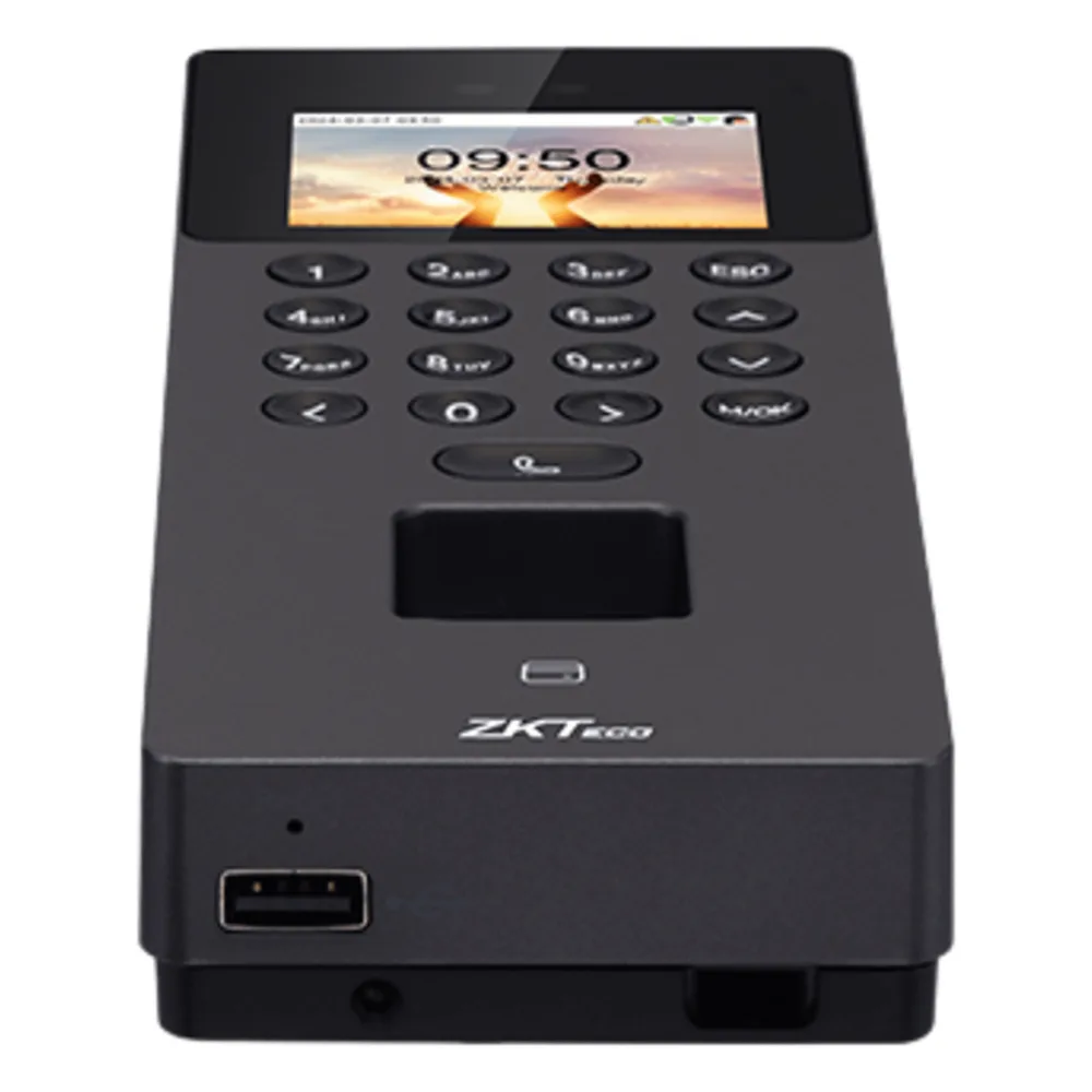 Terminal Biométrica Facial / Cámara Binocular 1MP / 1,500 Rostros 3,000 Huellas / Video Intercom SIP / ONVIF / WiFi / Anti-Fraude – vista 2