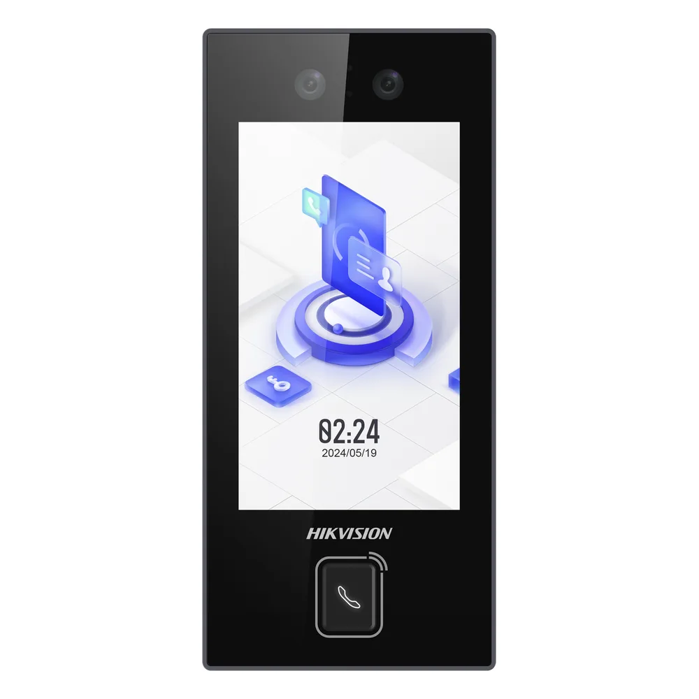 Terminal Facial MinMoe DS-K1T344MBWX-E1 / Boton de Llamada Fisico / 3000 Rostros / Pantalla 4.5" / Hik-Connect Teams / IP65 / PoE WiFi / HIK-IA / SIP – vista 2