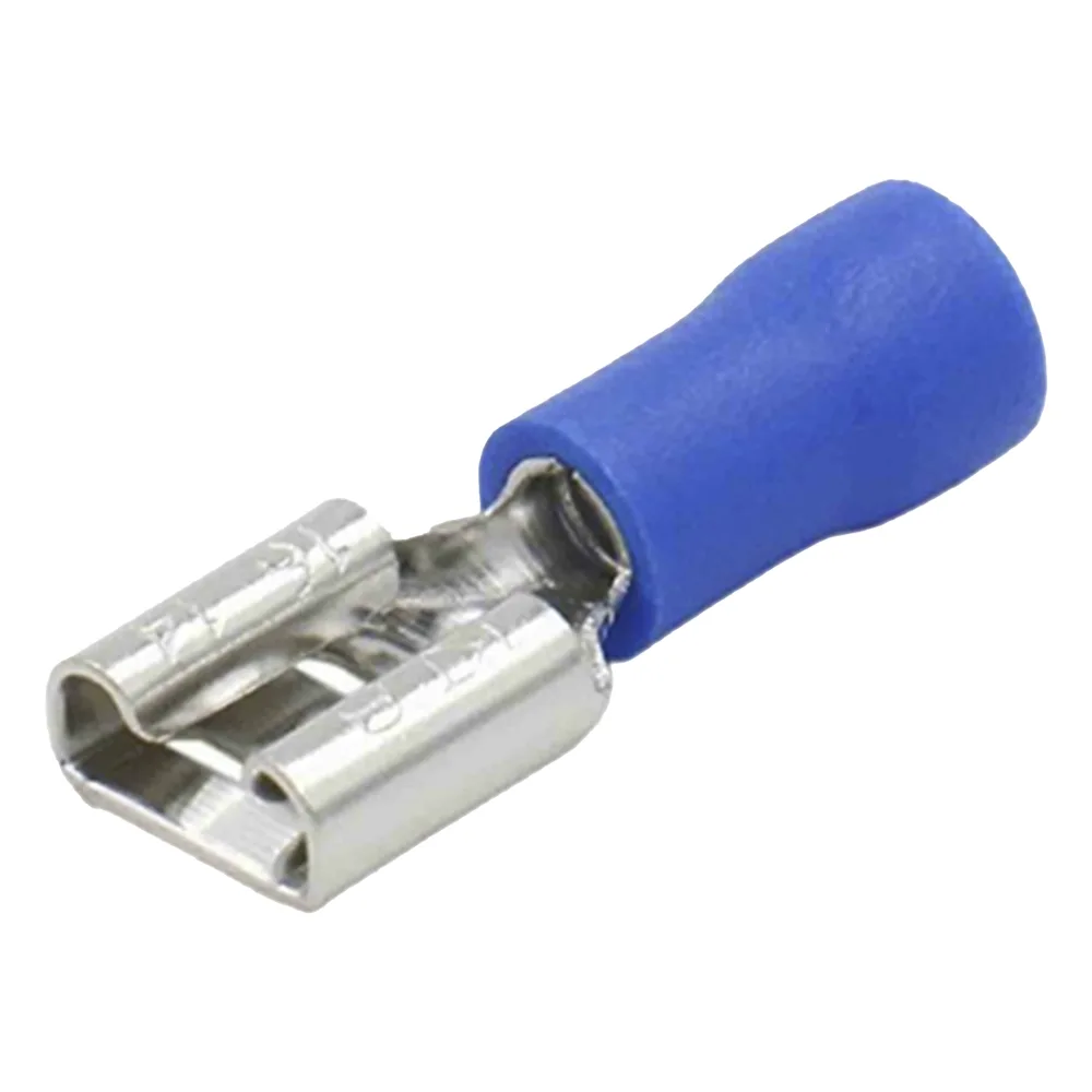 Terminal tipo hembra aislada 0.250 / 16 - 14 AWG / Azúl / Para baterías con terminal F1 / Paquete de 25 piezas.