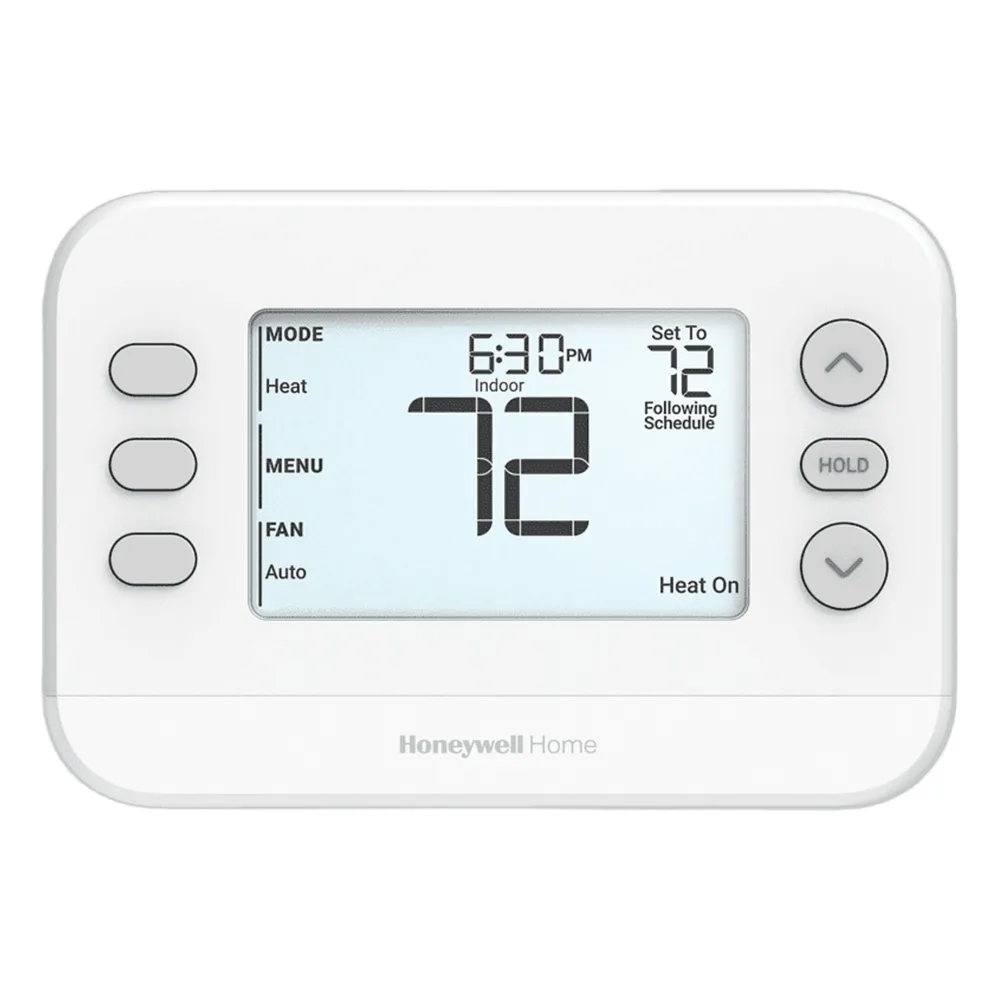 Termostato programable de una etapa 1H/1C con placa de montaje UWP, serie FocusPRO P200