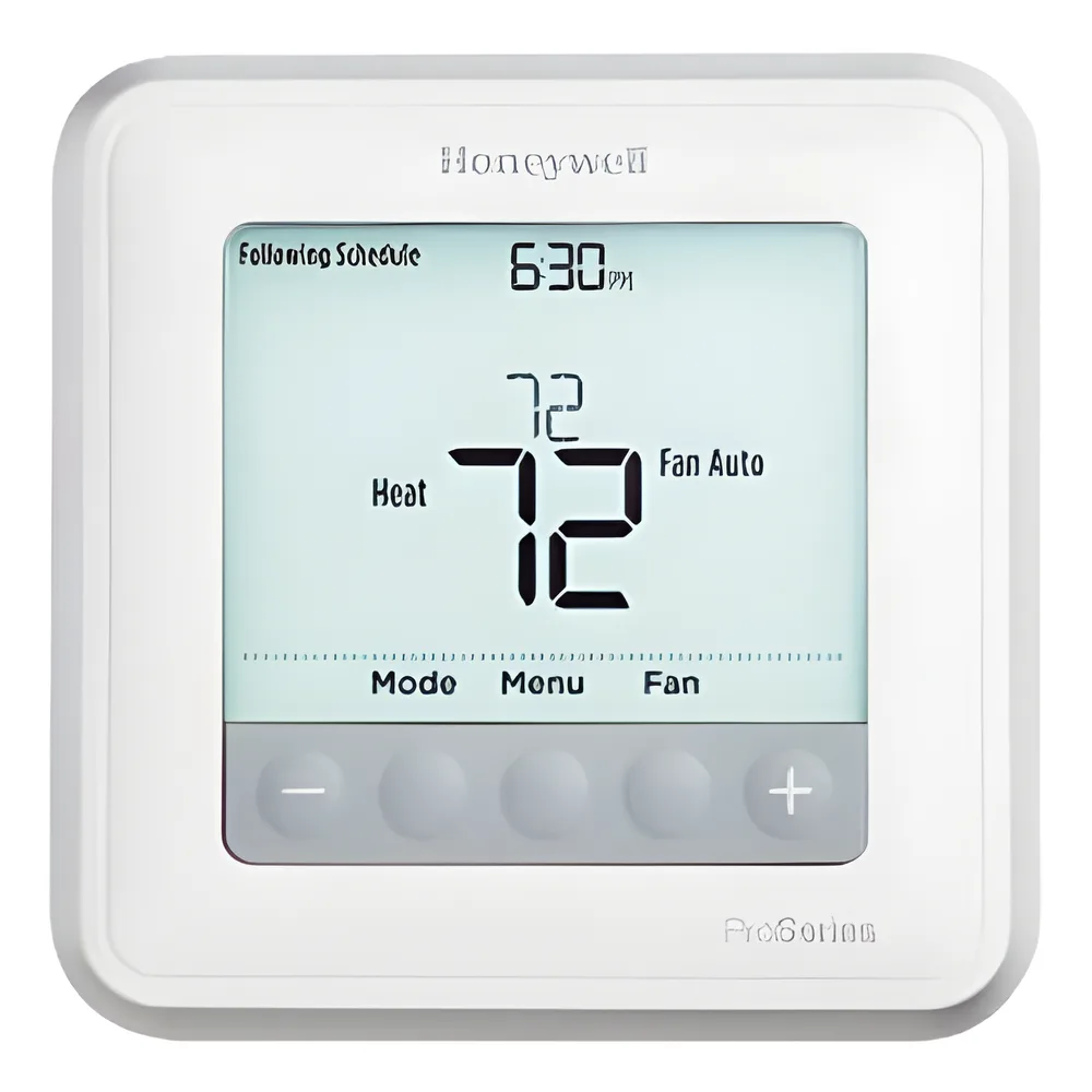 Termostato programable para bombas de calor de hasta 2 etapas calor/1 frío o sistemas convencionales de 1 calor/1 frío, serie T6 Pro