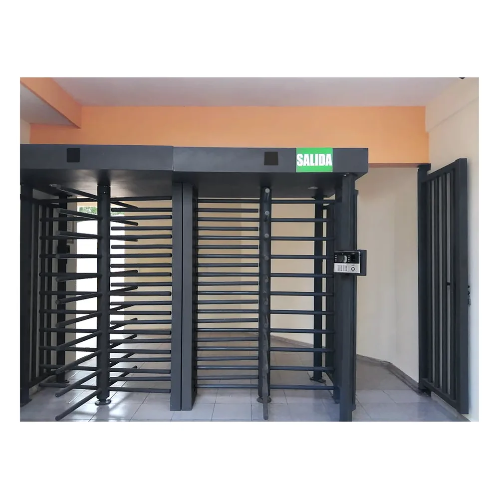 Torniquete Doble / Cuerpo Completo / Interior/Exterior / 100% Acero con Pintura Gris / EJE CENTRAL con Pintura Gris / Acabado de Lujo / Alto Tráfico – vista 7