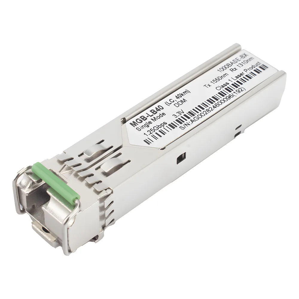 Transceptor mini-Gbic SFP 1G LC TX:1550nm RX:1310 para fibra Mono Modo 40 Km WDM, Requiere MGB-LA40
