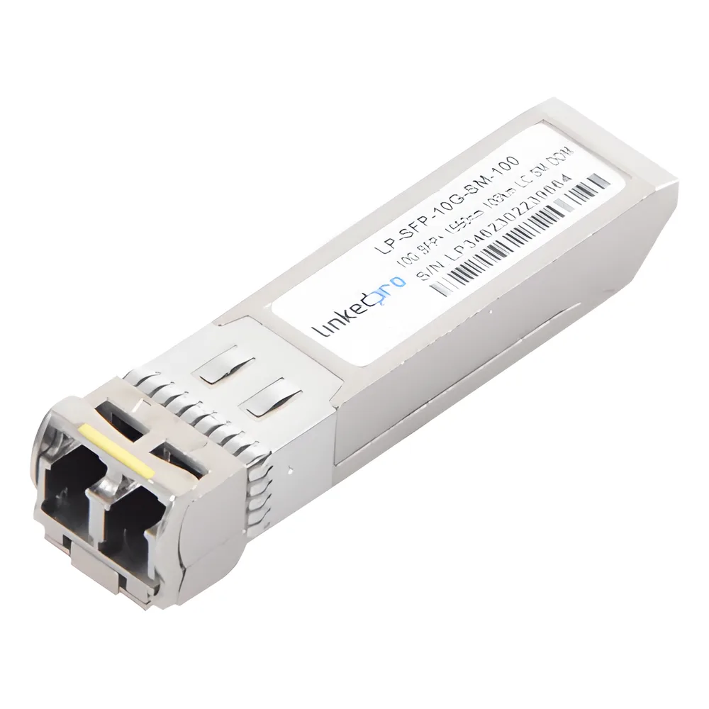 Transceptor Óptico SFP+ (Mini-Gbic) / Monomodo 1550 nm / 10 Gbps / 10GBASE-ZR / Conectores LC/UPC Dúplex / DDM / Hasta 100 km