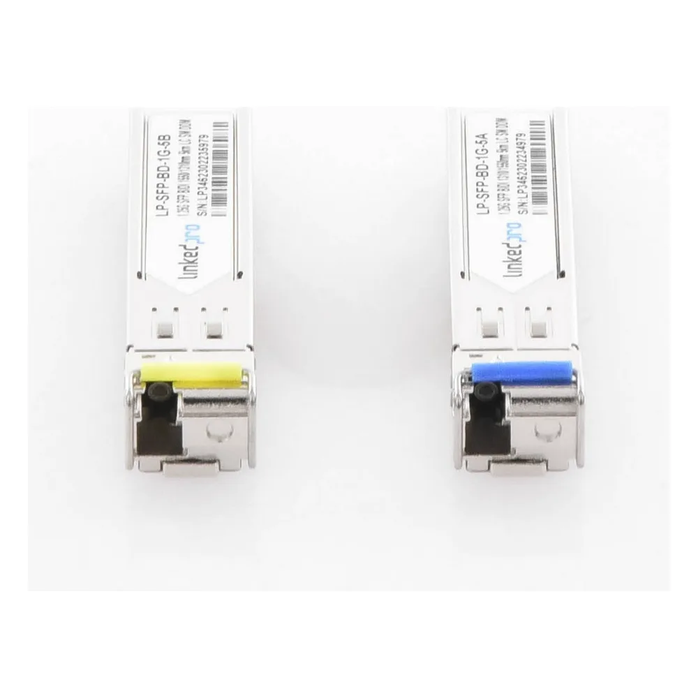 Transceptores Ópticos Bidireccionales SFP (Mini-Gbic) / Monomodo 1310 & 1550 nm / 1.25 Gbps / 1000BASE-BX / Conector LC/UPC Simplex / DDM / Hasta 5 km / 2 Piezas – vista 4