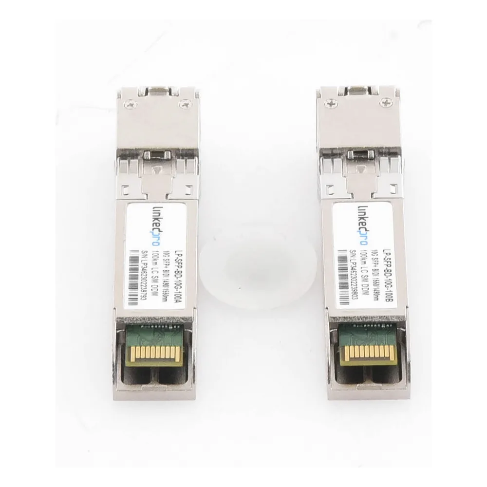 Transceptores Ópticos Bidireccionales SFP+ (Mini-Gbic) / Monomodo 1490 & 1550 nm / 10 Gbps / 10GBASE-BX / Conector LC/UPC Simplex / DDM / Hasta 100 km / 2 Piezas – vista 2