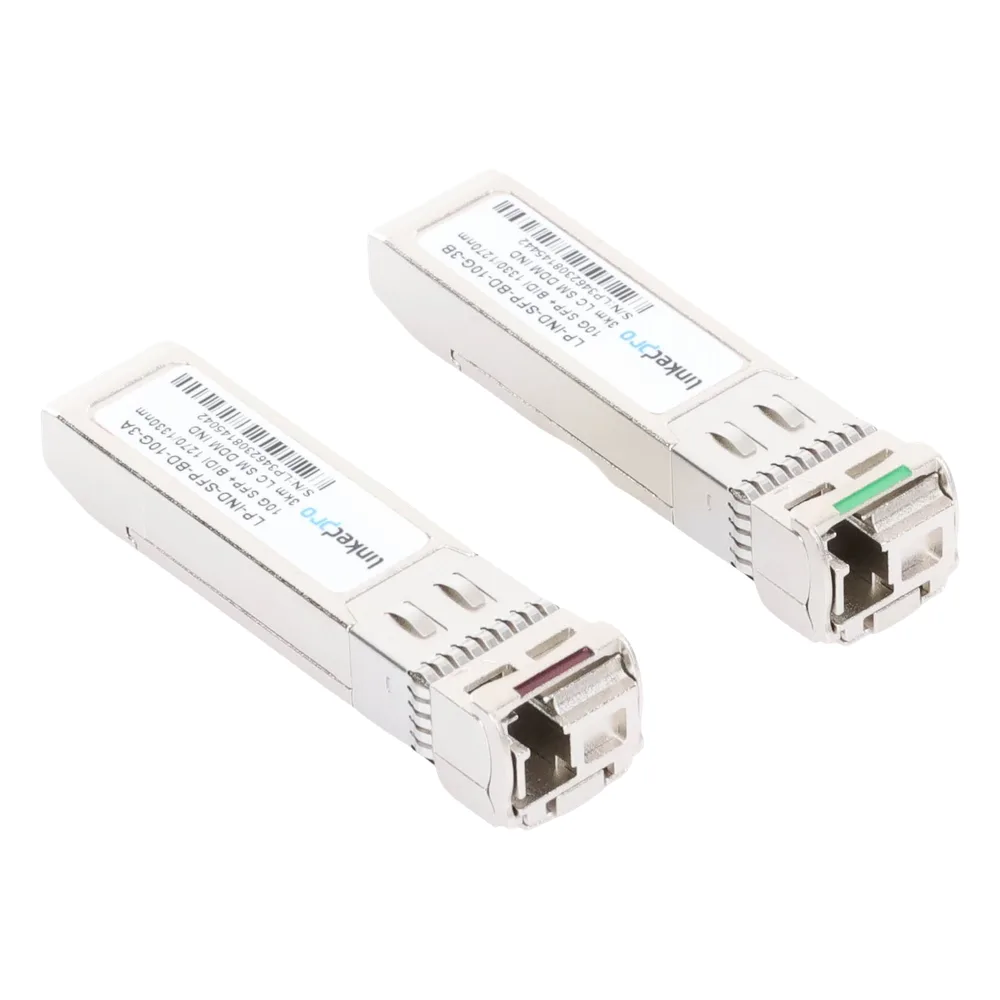 Transceptores Ópticos Industriales Bidireccionales SFP+ (Mini-Gbic) / Monomodo 1270 & 1330 nm / 10 Gbps / 10GBASE / Conector LC/UPC Simplex / DDM / Hasta 3 km / 2 Piezas – vista 5