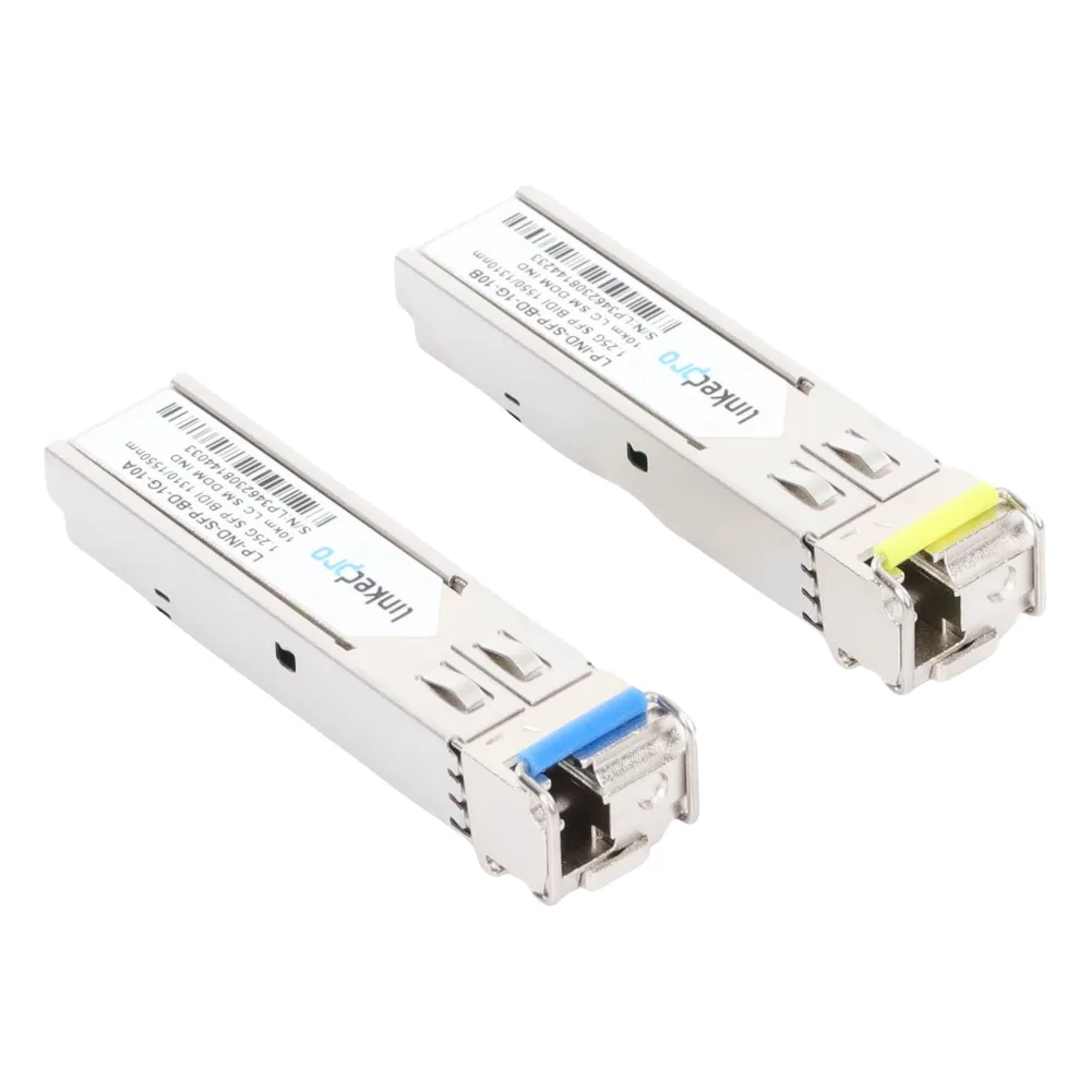 Transceptores Ópticos Industriales Bidireccionales SFP (Mini-Gbic) / Monomodo 1310 & 1550 nm / 1.25 Gbps / 1000BASE-BX / Conector LC/UPC Simplex / DDM / Hasta 10 km / 2 Piezas – vista 4