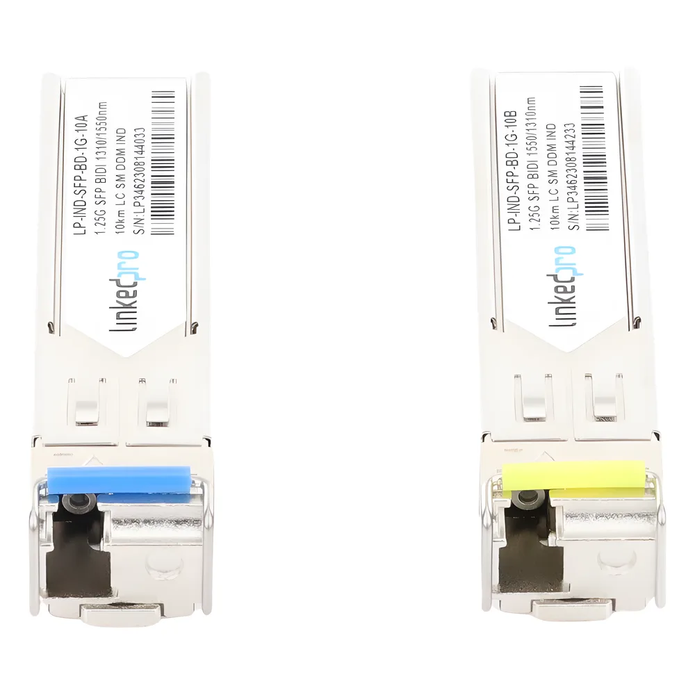 Transceptores Ópticos Industriales Bidireccionales SFP (Mini-Gbic) / Monomodo 1310 & 1550 nm / 1.25 Gbps / 1000BASE-BX / Conector LC/UPC Simplex / DDM / Hasta 10 km / 2 Piezas – vista 5