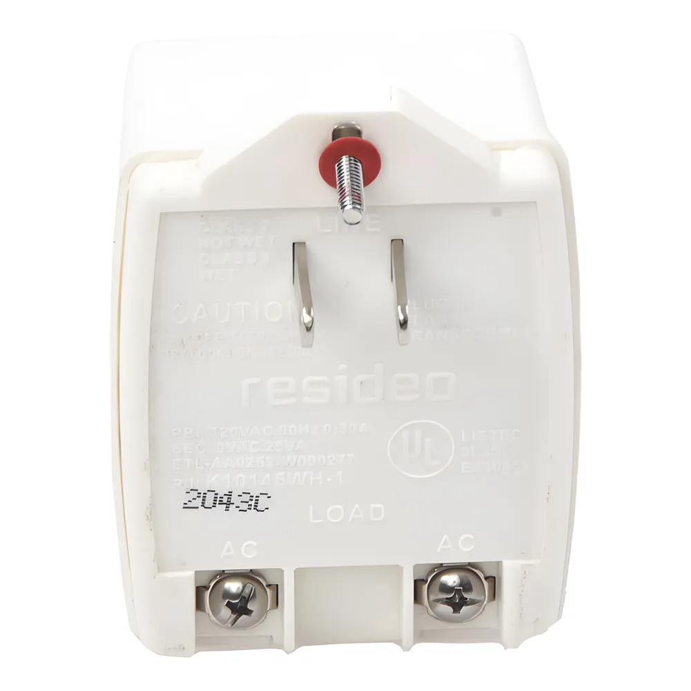 Transformador Clase 2 de pared para sistemas de alarma, entrada 120 VCA salida 9 VCA 25 VA – vista 3