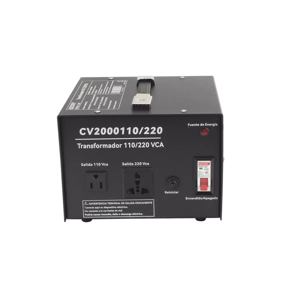 Transformador con doble función bidireccional : eleva o reduce el voltaje entre 110 Vca y 220 Vca – vista 4