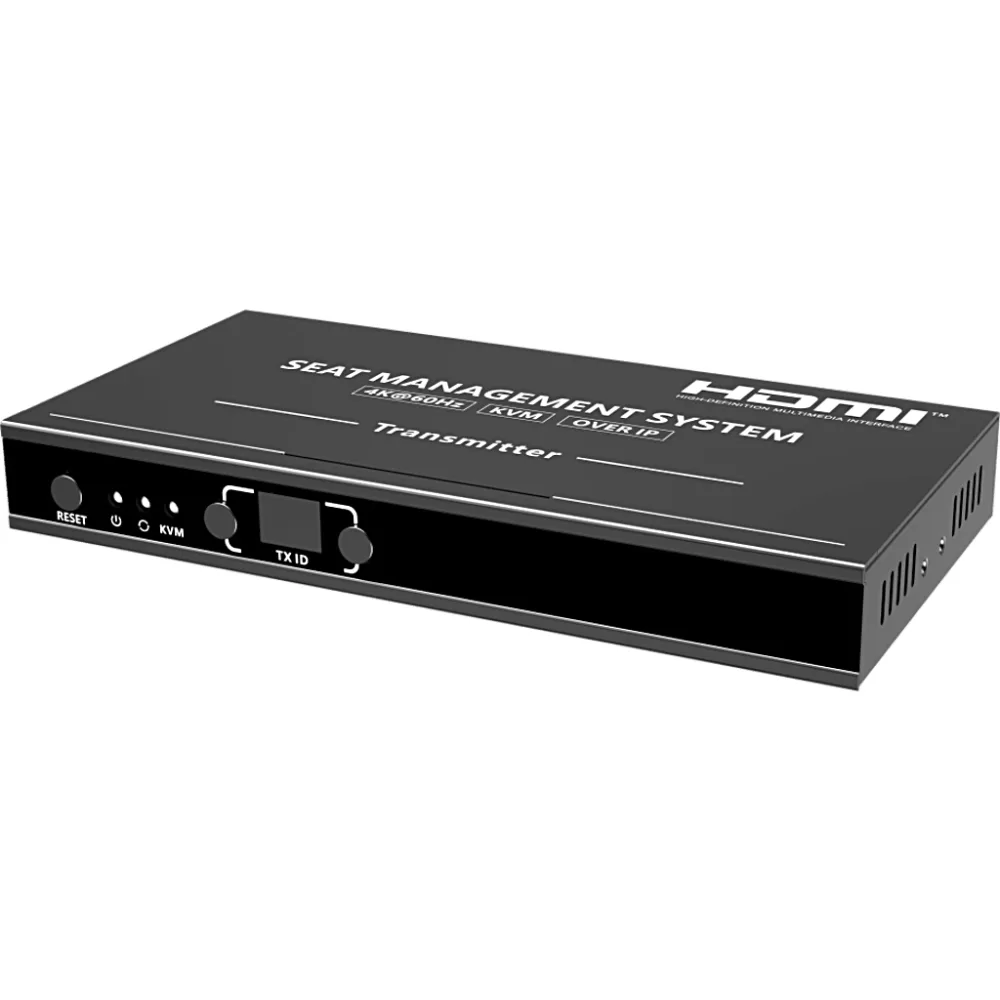 Transmisor KVM por IP | 4K@60Hz | 120 m con PoE | Loop-out | Multiview y Videowall | HDMI 2.0 | USB 2.0 | Metálico – vista 2