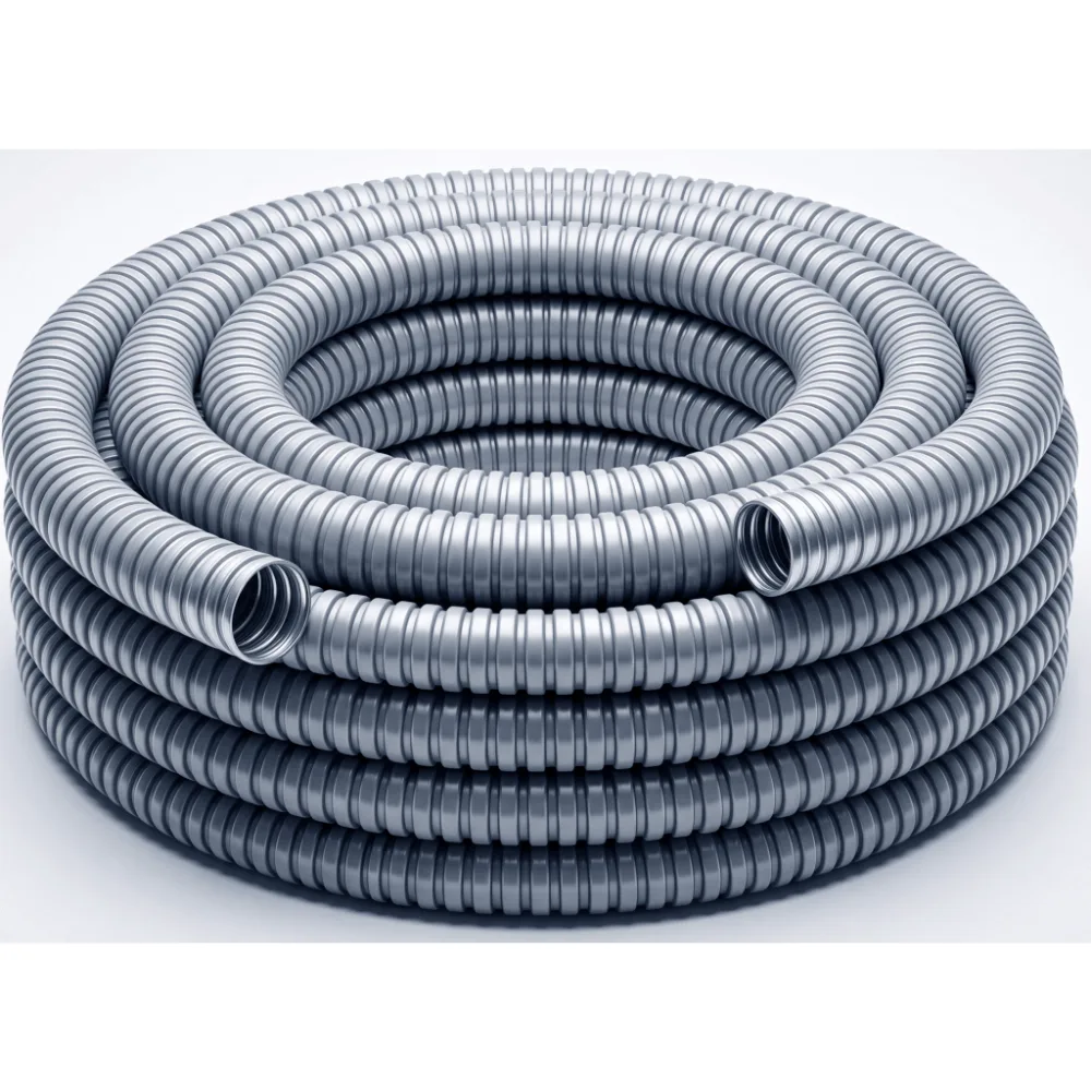 Tubo Flexible Liquidtight 3" (75 mm) / Acero Galvanizado + Forro PVC / Rollo 10 m (32.8 ft) / NEMA 4 / IP65