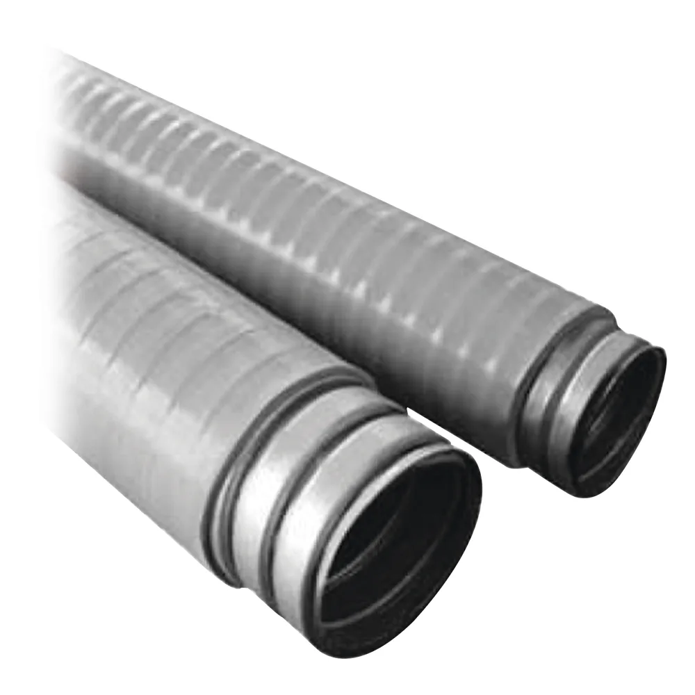 Tubo Flexible tipo Liquidtight de 1 1/2" (38 mm). Acero + Forro PVC. Rollo de 30 Metros.