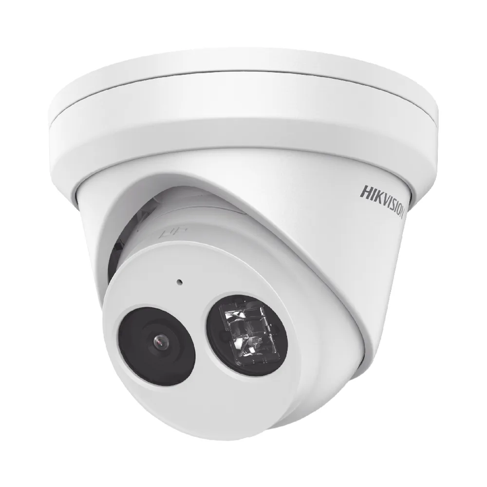 Turret IP 4 Megapixel / Lente 2.8 mm / 30 mts IR EXIR / Exterior IP67 / WDR 120 dB / PoE / ACUSENSE (Evita Falsas Alarmas) / Micrófono Integrado / Metal  / MicroSD / ONVIF / ACUSEARCH