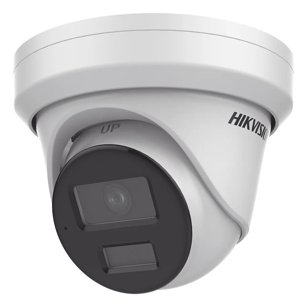 Turret IP 4 Megapixel / Lente 2.8 mm / Dual Light (40 mts IR + 40 mts Luz Blanca / DARKFIGHTER S / Microfono Integrado /  Exterior IP67 / WDR 130 dB /  4 Analíticos: AcuSense, Deteccion Facial, Conteo de Personas por Cruce y Zona
