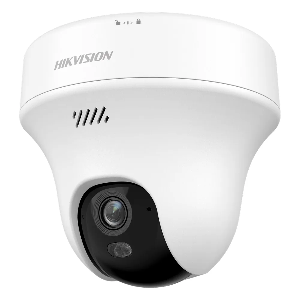 Turret PT IP 3 Megapixel (2K) Megapixel / Lente 2.8 mm / Dual Light (10 mts IR + 10 mts Luz Blanca) / Wi-Fi 6 / Interior / ACUSENSE / dWDR  / H.265 / Audio Bidireccional (Micrófono y Bocina) / 5 VCD