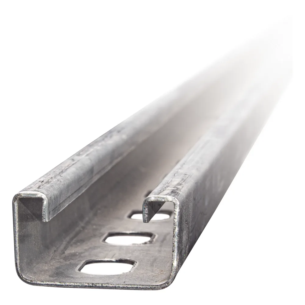 Unicanal perforado 4x2, 3000 mm, con acabado Electro Zinc