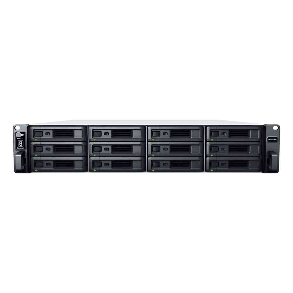 Unidad de Expansión RX1223RP | 12 Bahías HDD/SSD SATA 3.5" o 2.5" | Fuente de Alimentación Redundante | Compatible con Synology DSM | Plug-and-Play. – vista 2
