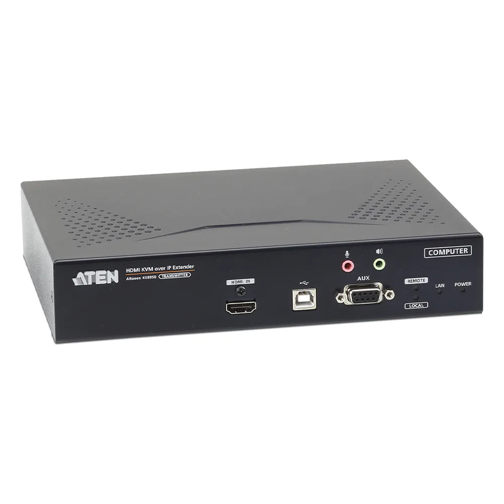 Unidad transmisora extensora 4K HDMI KVM sobre IP – vista 4