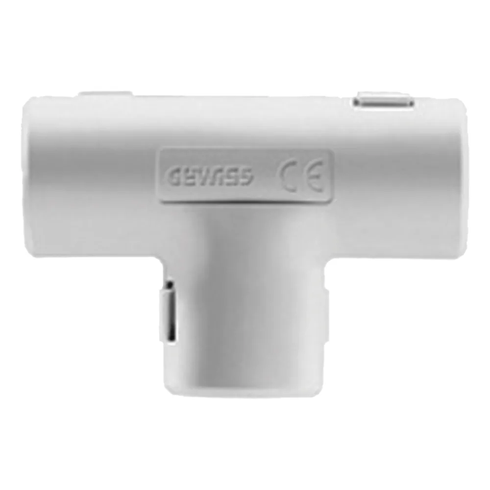 Unión en "T" para tubería rígida, recomendado para cable eléctrico, PVC Auto-extinguible, de 25 mm