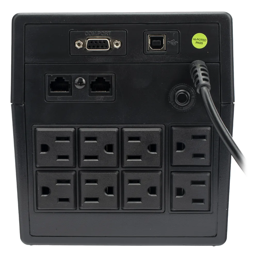 UPS 1200VA/720W Pantalla LCD / Línea Interactiva 120Vca / 6 tomas 5-15R (4 Respaldadas) / Regulación de Voltaje / Protección RJ45 – vista 3
