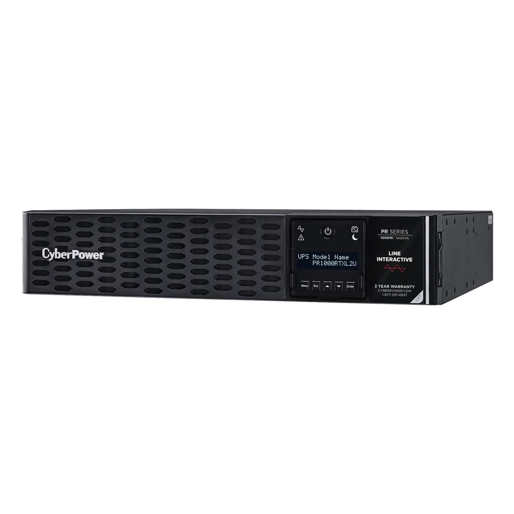 UPS de 1000 VA/1000 W, Topología Línea Interactiva, Entrada 120 Vca NEMA 5-15P, Onda Senoidal Pura, Torre o Rack 2 UR, Con 8 Tomas NEMA 5-15R – vista 3