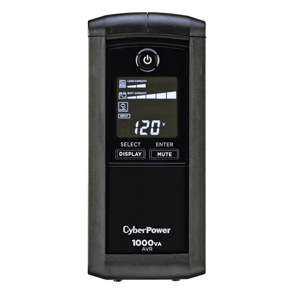 UPS de 1000 VA/600 W, Topología Línea Interactiva, Entrada 120 Vca NEMA 5-15P, Tipo Mini Torre, Con 9 Tomas NEMA 5-15R