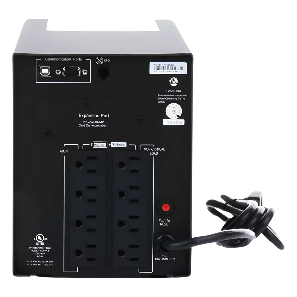 UPS de 1500 VA/1500 W, Topología Línea Interactiva, Entrada 120 Vca NEMA 5-15P, Onda Senoidal Pura, Mini Torre, Con 8 Tomas NEMA 5-15R – vista 6