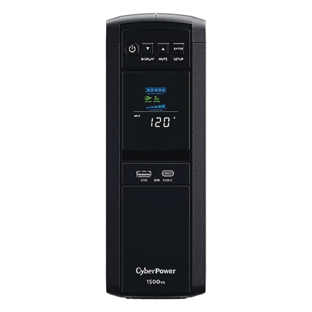 UPS de 1500 VA/900 W, Topología Línea Interactiva, Entrada 120 Vca NEMA 5-15P, Onda Senoidal Pura, Tipo Torre, Con 10 Tomas NEMA 5-15R