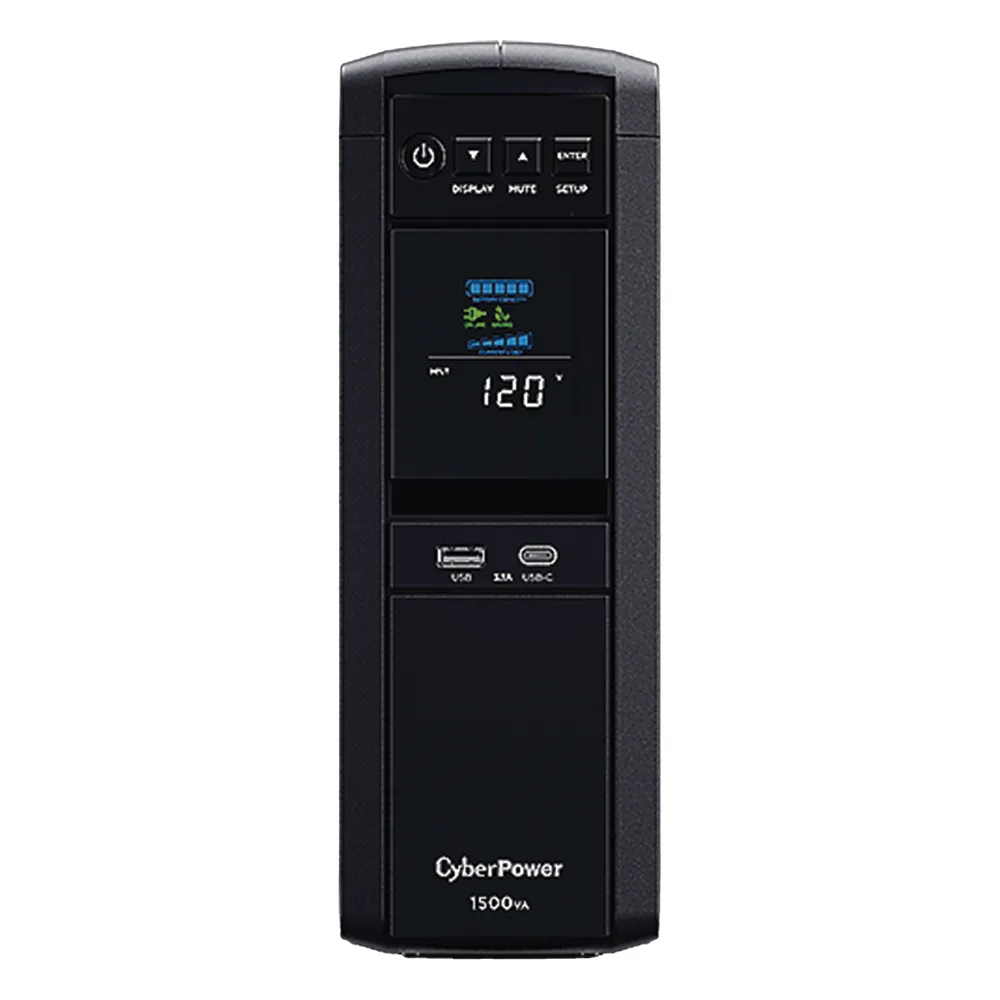 UPS de 1500 VA/900 W, Topología Línea Interactiva, Entrada 120 Vca NEMA 5-15P, Onda Senoidal Pura, Tipo Torre, Con 10 Tomas NEMA 5-15R