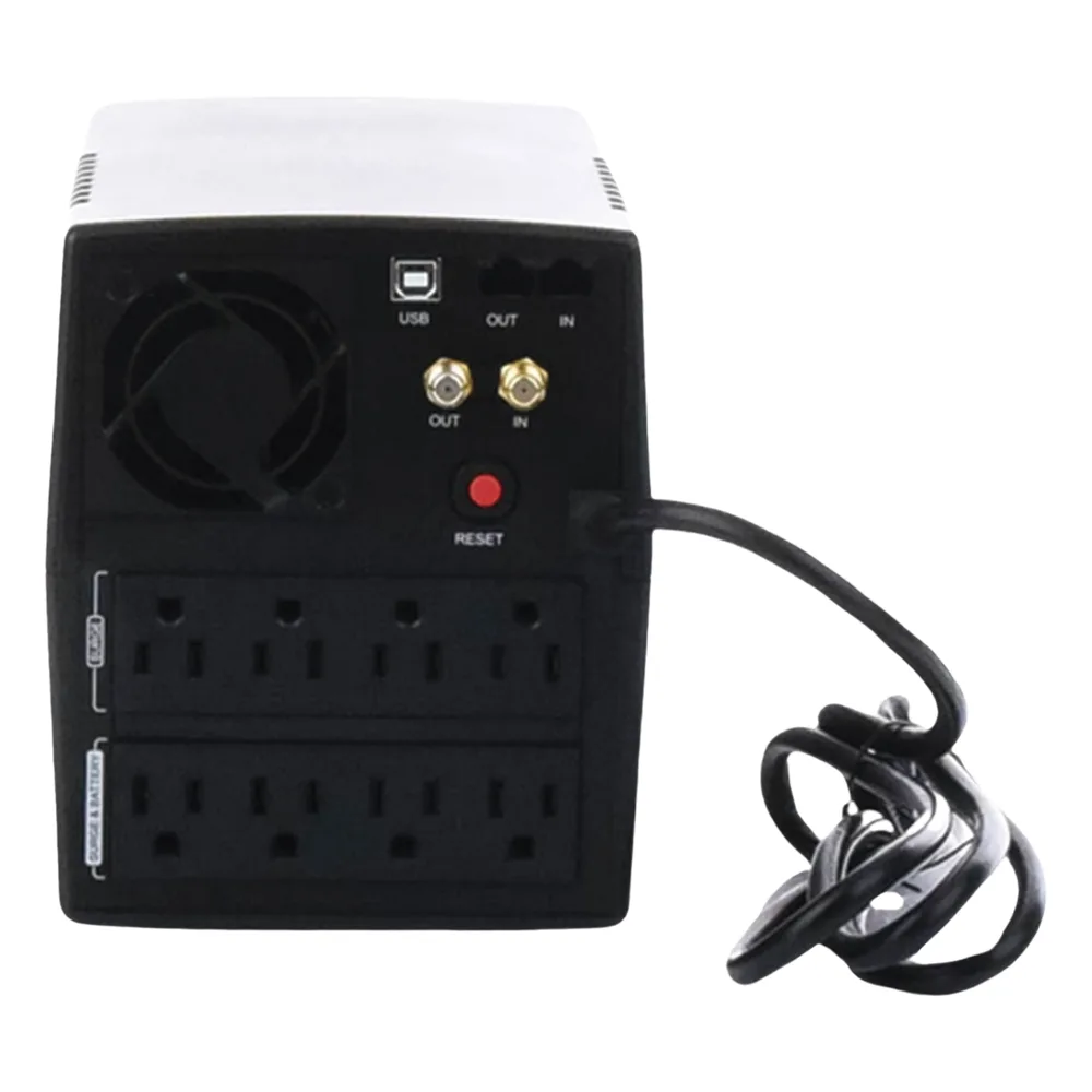 UPS de 1500 VA/900 W, Topología Línea Interactiva, Entrada 120 Vca NEMA 5-15P, y 8 Salidas NEMA 5-15R, Con Regulador de Voltaje (AVR) – vista 5