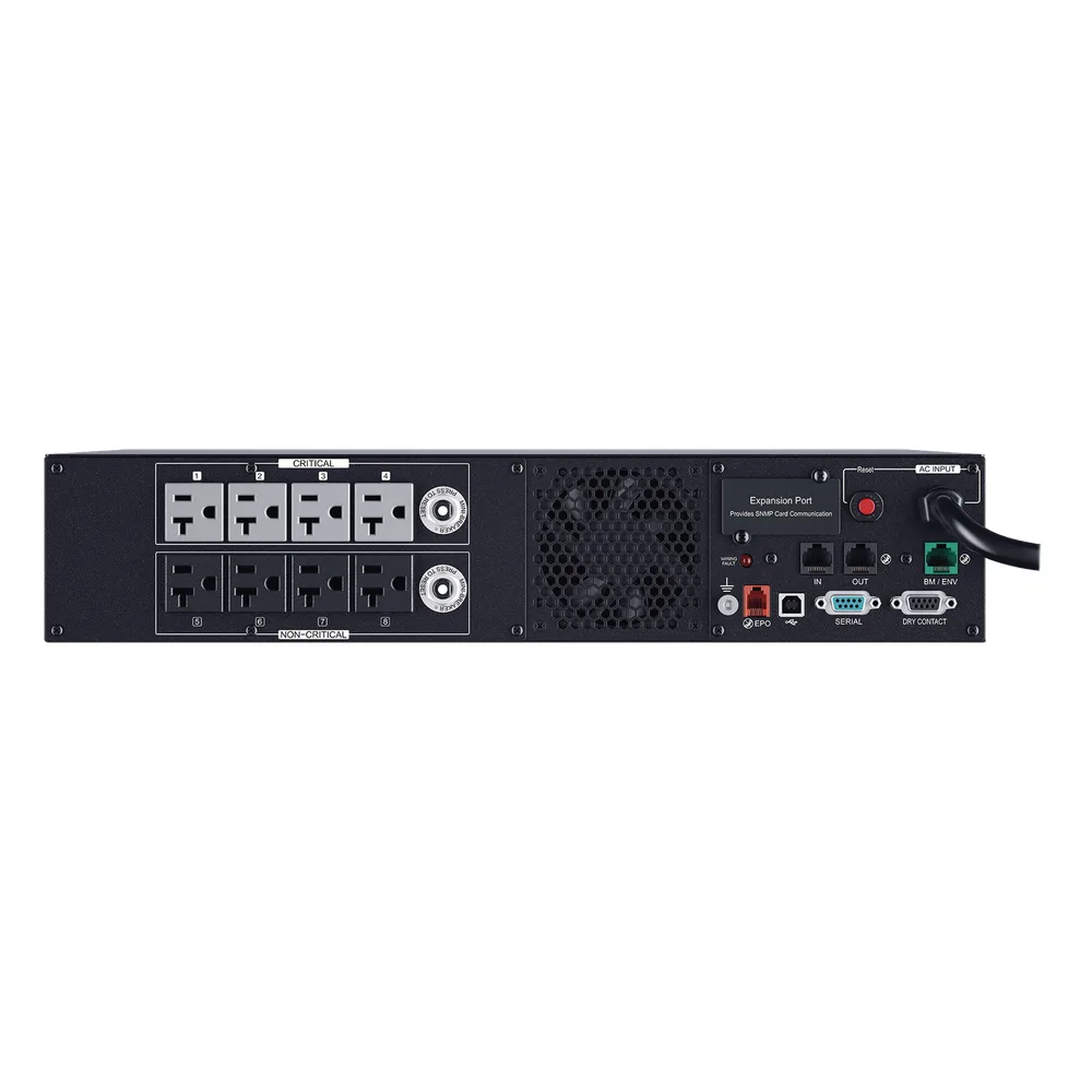 UPS de 2200 VA/2200 W, Topología Línea Interactiva, Entrada 120 Vca NEMA L5-30P, Onda Senoidal Pura, Torre o Rack 2 UR, Con 8 Tomas NEMA 5-20R – vista 2