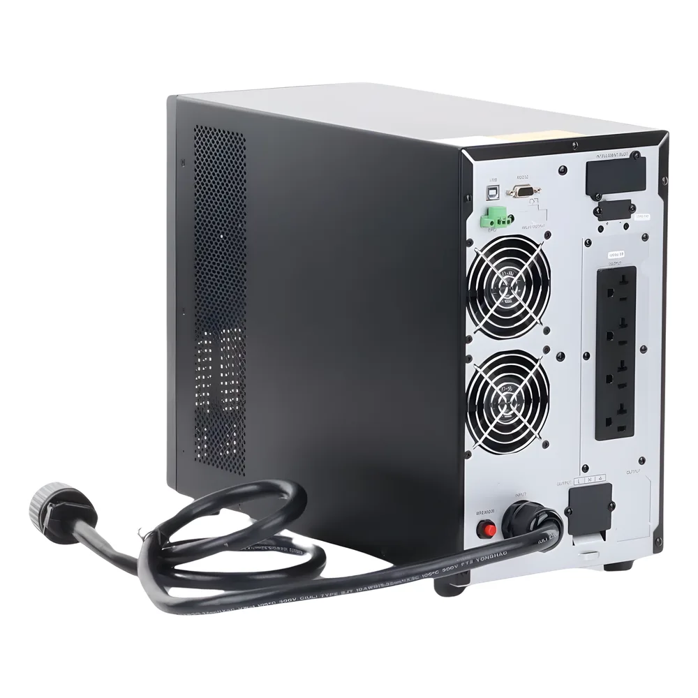 UPS de 3000 VA/2700 W, Online Doble Conversión, Entrada 120 Vca NEMA L5-30P, Onda Senoidal Pura, Tipo Torre, Con 4 Tomas NEMA 5-20R y 1 Block Hardwired – vista 4