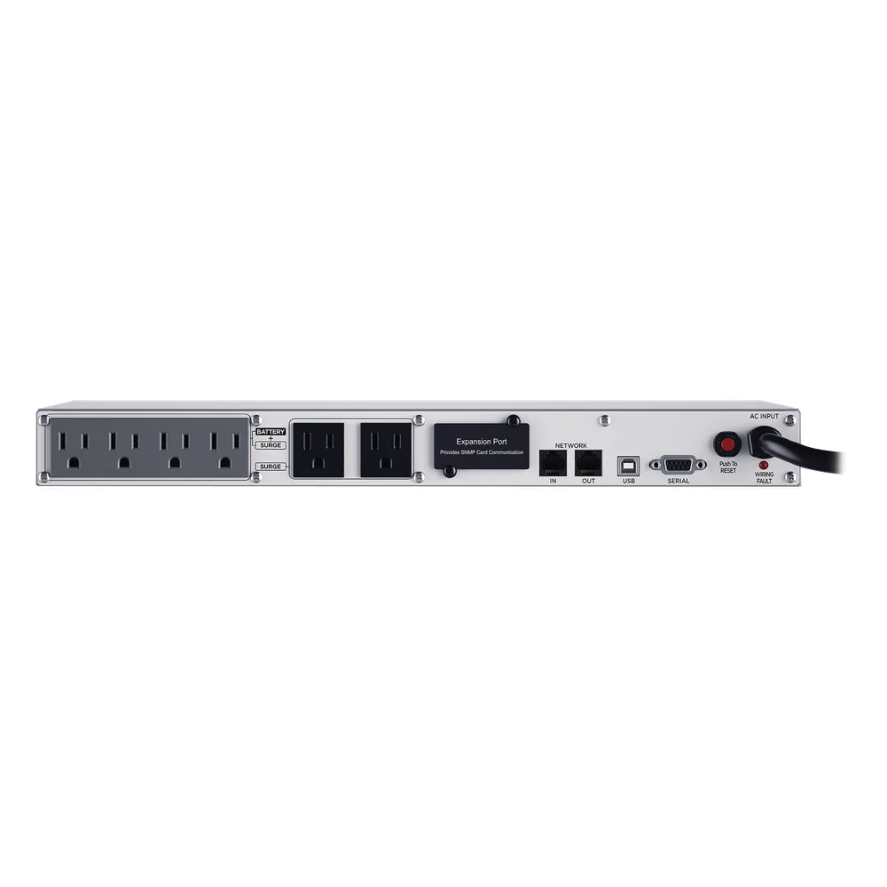 UPS de 500 VA/300 W, Topología Línea Interactiva, Entrada 120 Vca NEMA 5-15P, Tipo Rack 1 UR, Con 6 Tomas NEMA 5-15R – vista 3