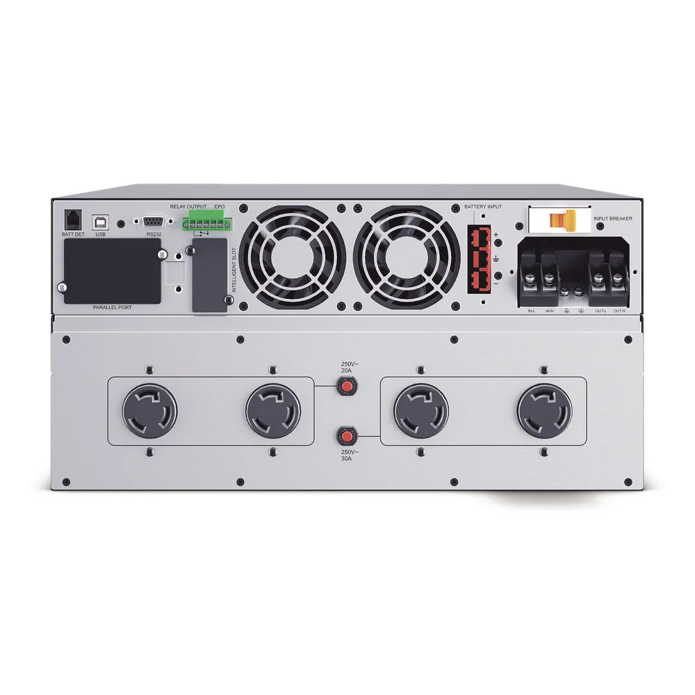 UPS de 6000 VA/5400 W, Online Doble Conversión, 200 - 240 Vac de Entrada Hardwire, Onda Senoidal Pura, Torre o Rack de 6 UR, Con 2 Tomas NEMA L6-20R y 2 NEMA L6-30R – vista 4
