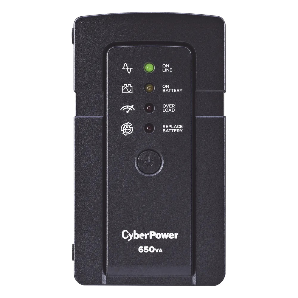 UPS de 650 VA/400 W, Topología Standby, Compacto, Entrada 120 Vca NEMA 5-15P, Con 3 Tomas Respaldo/Protección y 3 Tomas Solo Protección NEMA 5-15R