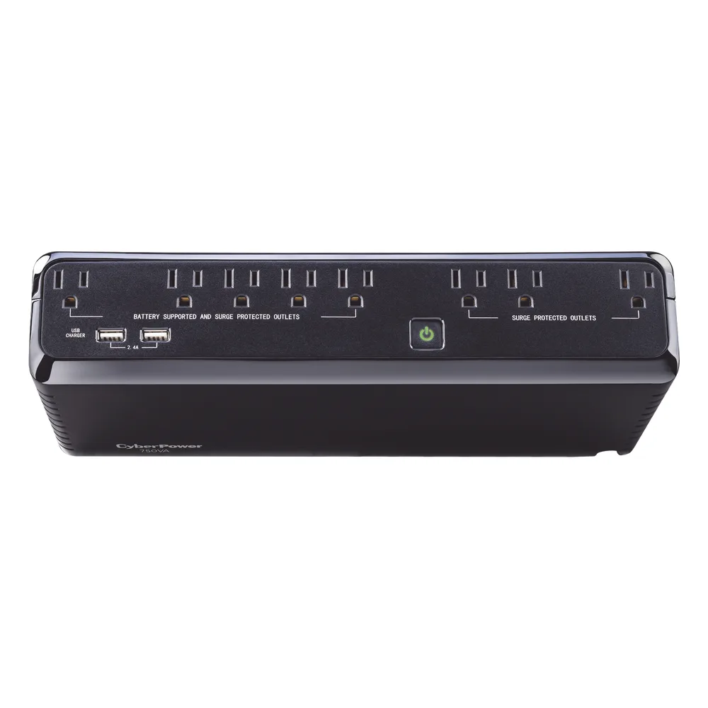 UPS de 750 VA/375 W, Topología Standby, Entrada 120 Vca NEMA 5-15P, de Escritorio, Con 8 Tomas NEMA 5-15R – vista 2